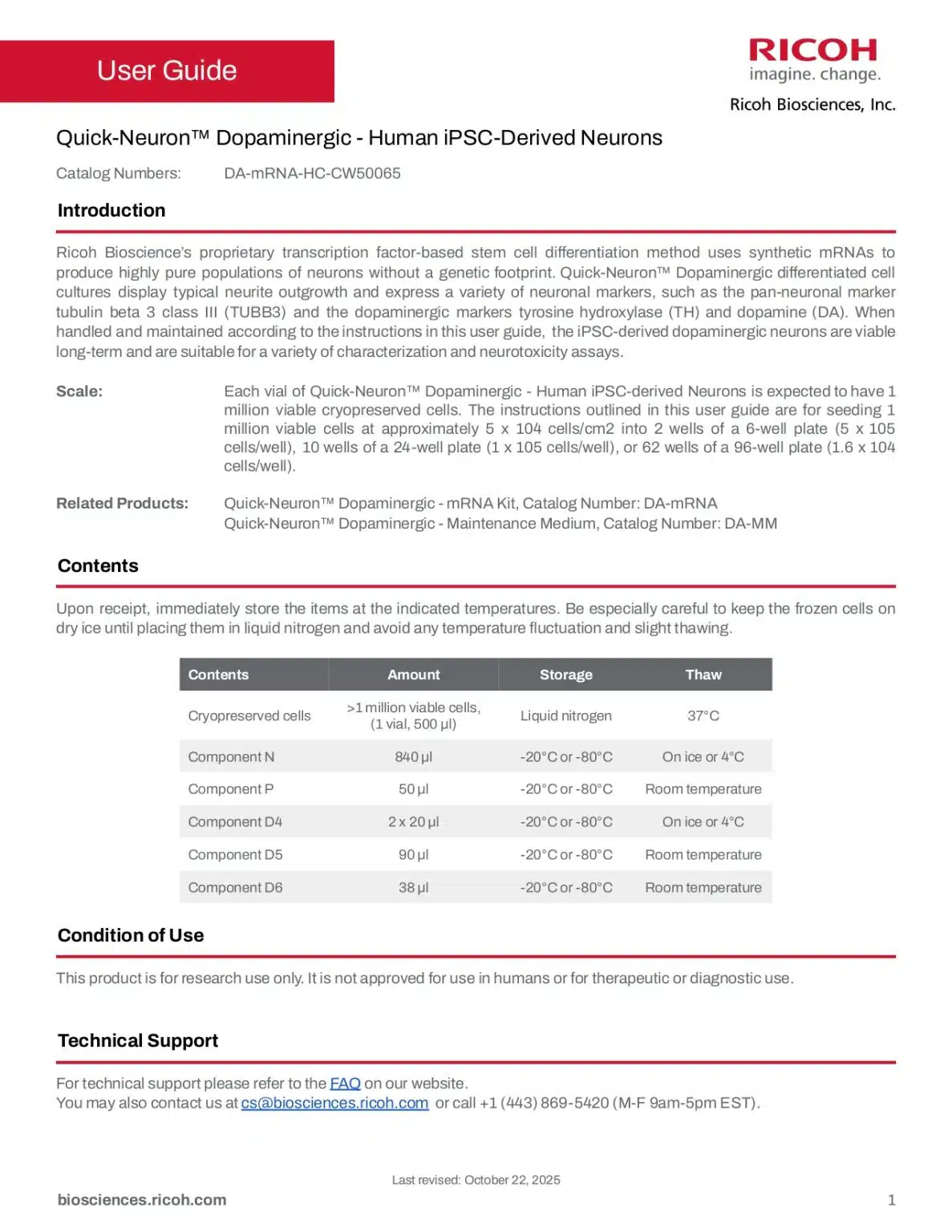 Quick-Neuron™ Dopaminergic – Human iPSC-Derived Neurons