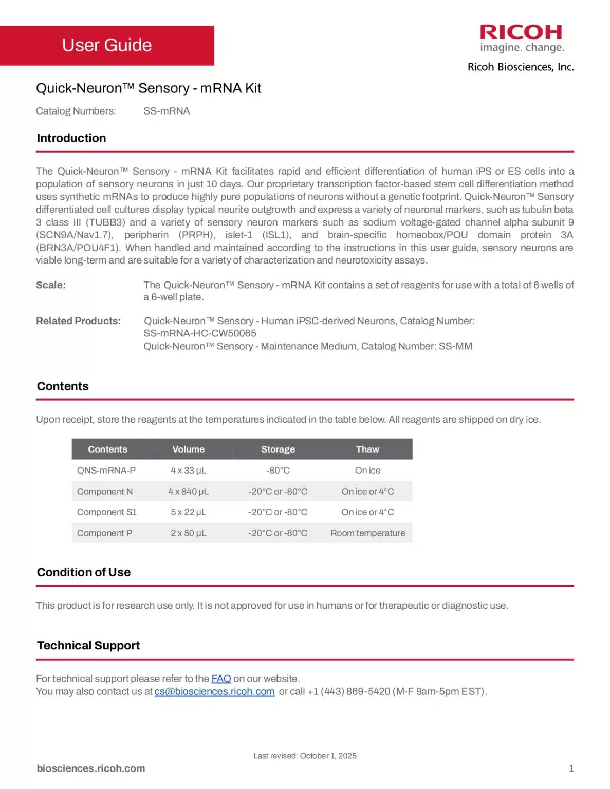 Quick-Neuron™ Sensory – mRNA Kit